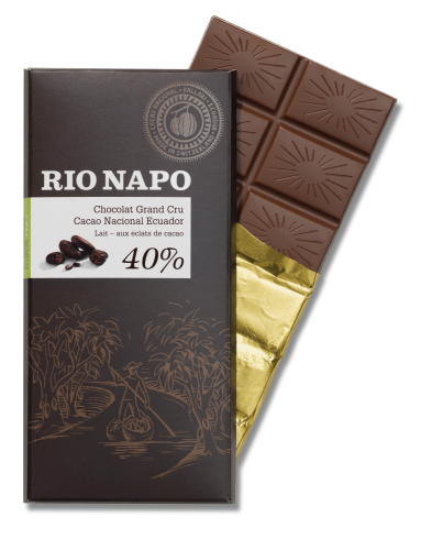 RIO NAPO, Schokolade, 40% mit Kakaosplitter, 70g, BIO, Aktion