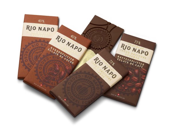 RIO NAPO, Schokolade, 40% + 73%, 4 x 70g, BIO
