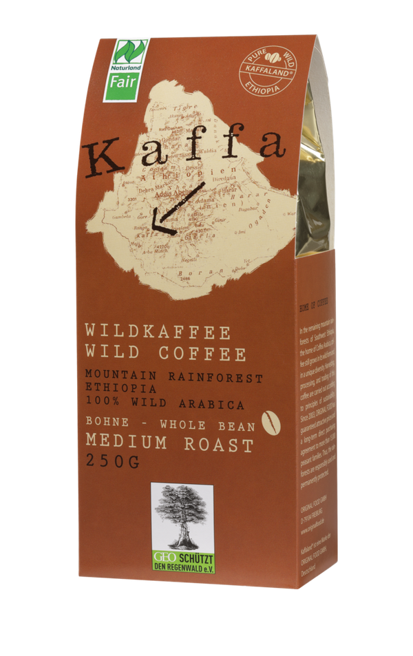 KAFFA Medium Roast, 250g, GANZE BOHNE, bio- und Naturland Fair zertifiziert