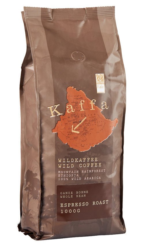 KAFFA Espresso Roast, 1kg, GANZE BOHNE, bio- und Naturland Fair zertifiziert