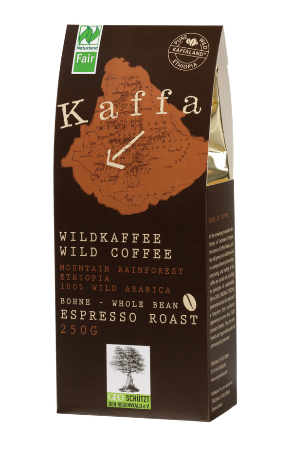 KAFFA Espresso Roast, 250g, GANZE BOHNE, bio- und Naturland Fair zertifiziert